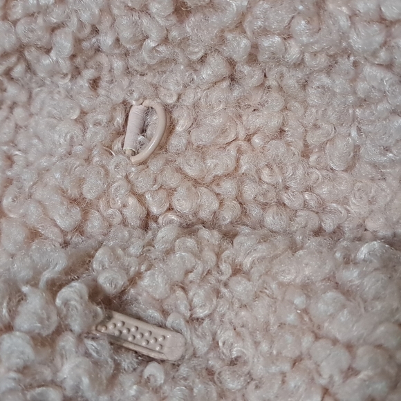 Martha Stewart Faux Curly Lamb Fur Soft Pink Coat Sz. XL NWOT - Picture 11 of 15